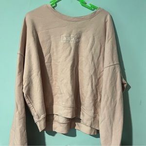 Aeropostale Baby Pink Cropped Sweatshirt Crewneck